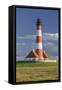 Lighthouse of Westerhever (Municipality), Schleswig-Holstein, Germany-Rainer Mirau-Framed Stretched Canvas