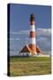 Lighthouse of Westerhever (Municipality), Schleswig-Holstein, Germany-Rainer Mirau-Stretched Canvas