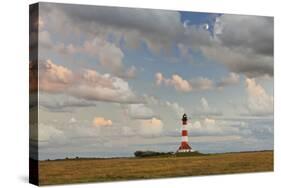 Lighthouse of Westerhever (Municipality), Schleswig-Holstein, Germany-Rainer Mirau-Stretched Canvas