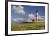 Lighthouse of Westerhever (Municipality), Schleswig-Holstein, Germany-Rainer Mirau-Framed Photographic Print