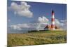 Lighthouse of Westerhever (Municipality), Schleswig-Holstein, Germany-Rainer Mirau-Mounted Photographic Print