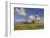 Lighthouse of Westerhever (Municipality), Schleswig-Holstein, Germany-Rainer Mirau-Framed Photographic Print