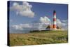 Lighthouse of Westerhever (Municipality), Schleswig-Holstein, Germany-Rainer Mirau-Stretched Canvas