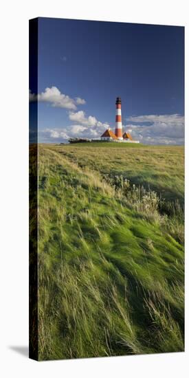 Lighthouse of Westerhever (Municipality), Schleswig-Holstein, Germany-Rainer Mirau-Stretched Canvas
