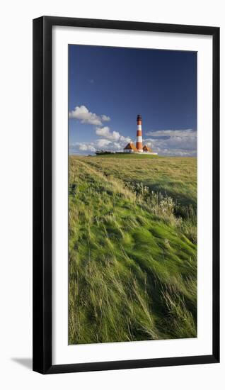 Lighthouse of Westerhever (Municipality), Schleswig-Holstein, Germany-Rainer Mirau-Framed Photographic Print