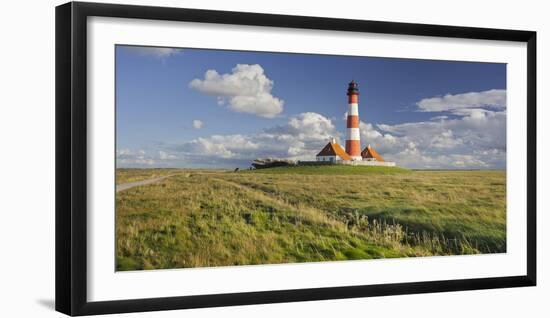 Lighthouse of Westerhever (Municipality), Schleswig-Holstein, Germany-Rainer Mirau-Framed Photographic Print