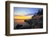 Lighthouse on a Cliff at Sunset, Bass Harbor, ME-George Oze-Framed Photographic Print