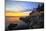 Lighthouse on a Cliff at Sunset, Bass Harbor, ME-George Oze-Mounted Photographic Print