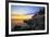 Lighthouse on a Cliff at Sunset, Bass Harbor, ME-George Oze-Framed Photographic Print