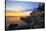 Lighthouse on a Cliff at Sunset, Bass Harbor, ME-George Oze-Stretched Canvas