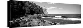 Lighthouse on a Cliff, Split Rock Lighthouse, Lake Superior, Minnesota, USA-null-Stretched Canvas