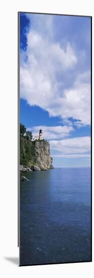 Lighthouse on a cliff, Split Rock Lighthouse, Lake Superior, Minnesota, USA-null-Mounted Photographic Print
