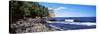 Lighthouse on a cliff, Split Rock Lighthouse, Lake Superior, Minnesota, USA-null-Stretched Canvas