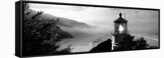 Lighthouse on a Hill, Heceta Head Lighthouse, Heceta Head, Lane County, Oregon, USA-null-Framed Stretched Canvas