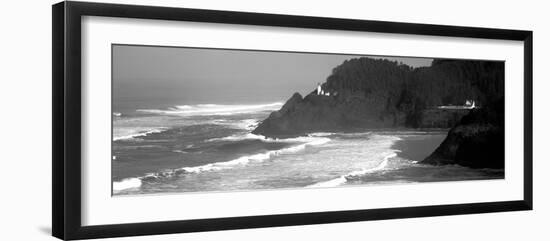 Lighthouse on a Hill, Heceta Head Lighthouse, Heceta Head, Lane County, Oregon, USA-null-Framed Photographic Print