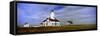 Lighthouse on a Landscape, Dungeness Lighthouse, Dungeness Spit, Olympic Peninsula-null-Framed Stretched Canvas