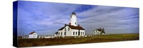 Lighthouse on a Landscape, Dungeness Lighthouse, Dungeness Spit, Olympic Peninsula-null-Stretched Canvas