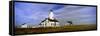 Lighthouse on a Landscape, Dungeness Lighthouse, Dungeness Spit, Olympic Peninsula-null-Framed Stretched Canvas