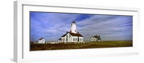 Lighthouse on a Landscape, Dungeness Lighthouse, Dungeness Spit, Olympic Peninsula-null-Framed Photographic Print