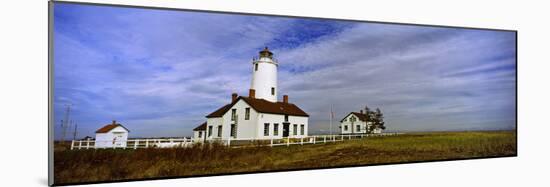 Lighthouse on a Landscape, Dungeness Lighthouse, Dungeness Spit, Olympic Peninsula-null-Mounted Photographic Print