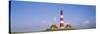 Lighthouse on a Landscape, Westerhever Lighthouse, Schleswig-Holstein, Germany-null-Stretched Canvas