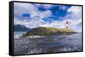 Lighthouse on an Island in the Beagle Channel, Ushuaia, Tierra Del Fuego, Argentina, South America-Michael Runkel-Framed Stretched Canvas