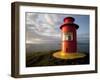 Lighthouse on Bluff Above Stykkisholmer, Iceland-Dave Bartruff-Framed Photographic Print