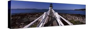 Lighthouse on Coast, Marshall Point Lighthouse, Built 1832, Rebuilt 1858, Port Clyde, Maine, USA-null-Stretched Canvas