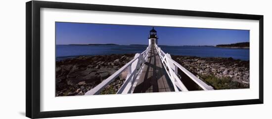 Lighthouse on Coast, Marshall Point Lighthouse, Built 1832, Rebuilt 1858, Port Clyde, Maine, USA-null-Framed Photographic Print