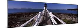 Lighthouse on Coast, Marshall Point Lighthouse, Built 1832, Rebuilt 1858, Port Clyde, Maine, USA-null-Mounted Photographic Print