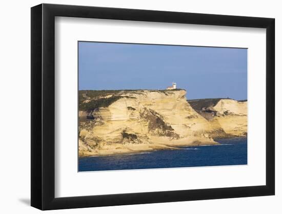 Lighthouse on Coast near Town, Boniface, Corsica, France-Massimo Borchi-Framed Photographic Print