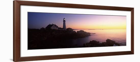 Lighthouse on Coast, Portland Head Lighthouse Built 1791, Cape Elizabeth, Cumberland County, Maine-null-Framed Photographic Print