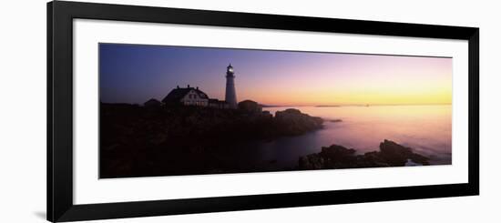 Lighthouse on Coast, Portland Head Lighthouse Built 1791, Cape Elizabeth, Cumberland County, Maine-null-Framed Photographic Print