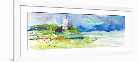 Lighthouse on Coastline-Lanie Loreth-Framed Premium Giclee Print