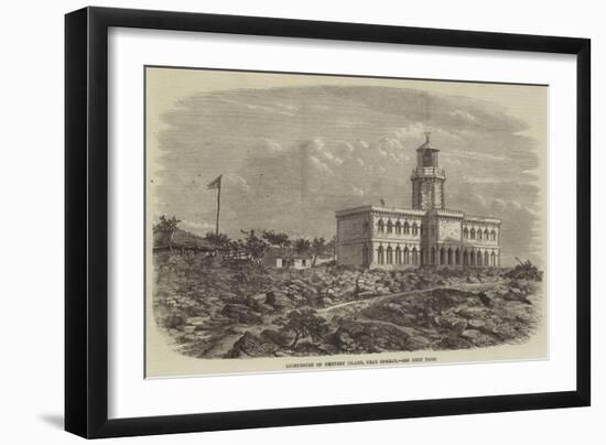 Lighthouse on Kennery Island, Near Bombay-null-Framed Giclee Print