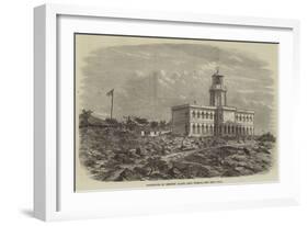 Lighthouse on Kennery Island, Near Bombay-null-Framed Giclee Print