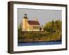 Lighthouse on Lake Superior, Copper Harbor, Michigan, USA-Chuck Haney-Framed Photographic Print