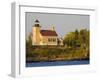 Lighthouse on Lake Superior, Copper Harbor, Michigan, USA-Chuck Haney-Framed Photographic Print