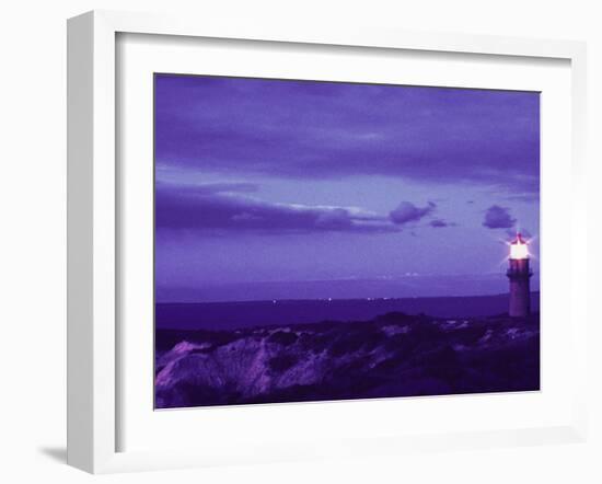 Lighthouse on Rocky Shore, Evening-Gary D^ Ercole-Framed Premium Photographic Print