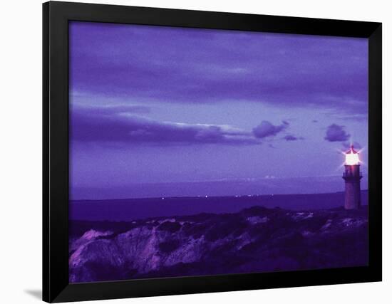 Lighthouse on Rocky Shore, Evening-Gary D^ Ercole-Framed Photographic Print