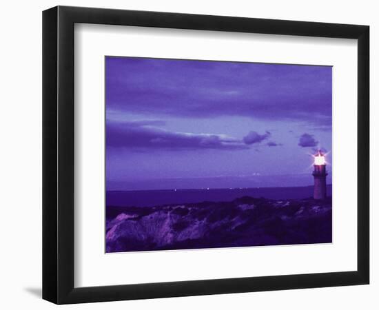 Lighthouse on Rocky Shore, Evening-Gary D^ Ercole-Framed Photographic Print