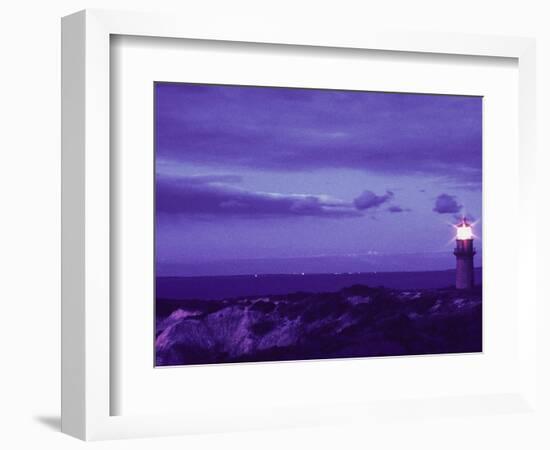 Lighthouse on Rocky Shore, Evening-Gary D^ Ercole-Framed Photographic Print