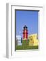 Lighthouse on the beach, Buesum, Schleswig-Holstein, Germany-null-Framed Art Print