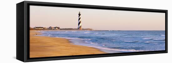 Lighthouse on the Beach, Cape Hatteras Light, Hatteras Island, North Carolina, USA-null-Framed Stretched Canvas