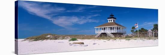 Lighthouse on the Beach, Port Boca Grande Lighthouse, Gasparilla Island State Park-null-Stretched Canvas