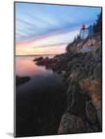 Lighthouse on the Cliff, Bass Harbor, Maine-George Oze-Mounted Photographic Print