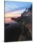 Lighthouse on the Cliff, Bass Harbor, Maine-George Oze-Stretched Canvas