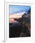 Lighthouse on the Cliff, Bass Harbor, Maine-George Oze-Framed Photographic Print