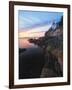 Lighthouse on the Cliff, Bass Harbor, Maine-George Oze-Framed Photographic Print