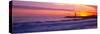 Lighthouse on the coast at dusk, Walton Lighthouse, Santa Cruz, California, USA-Panoramic Images-Stretched Canvas